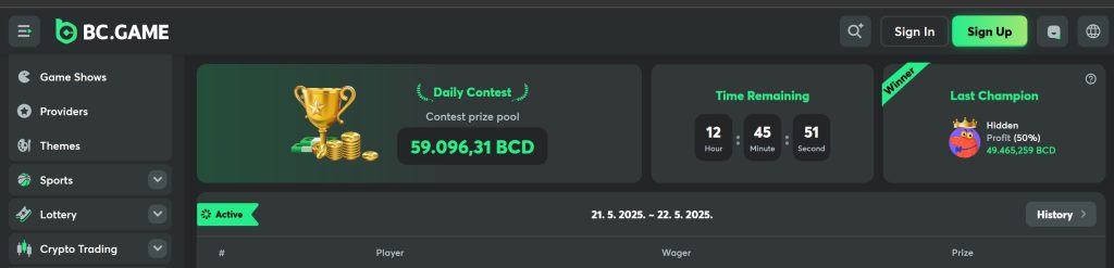 New bc game contests are added daily