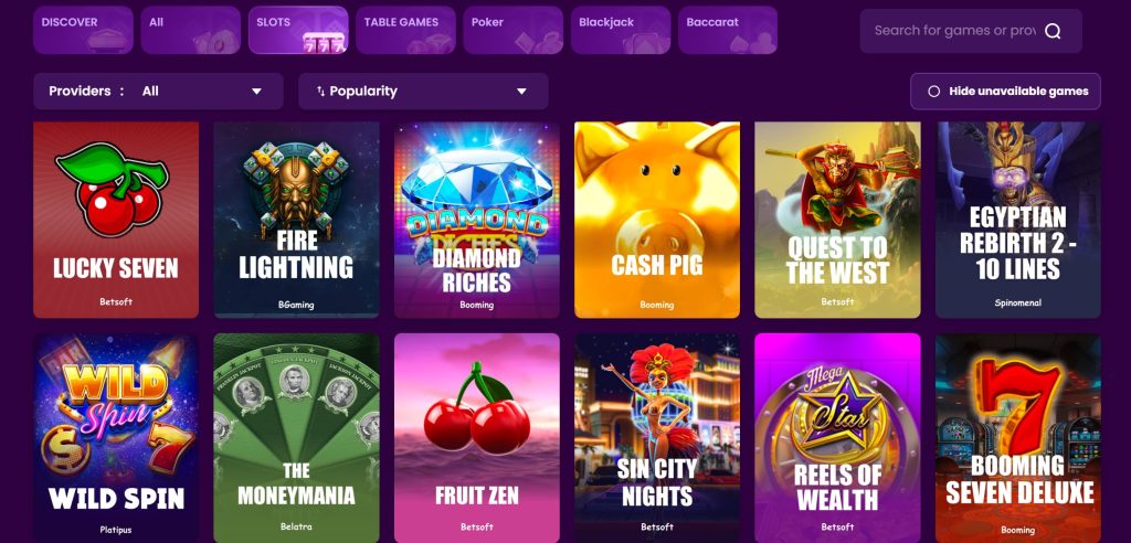 TrustDice Casino features over 7,500 online slots from dozens of renowned providers