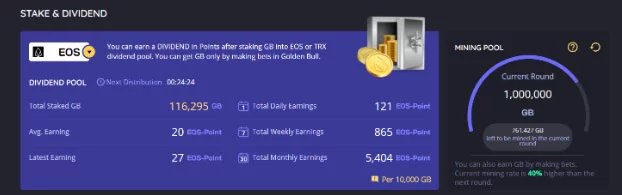 golden bull casino dividend