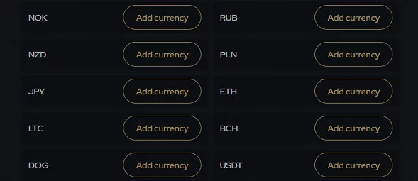 KatsuBet currencies