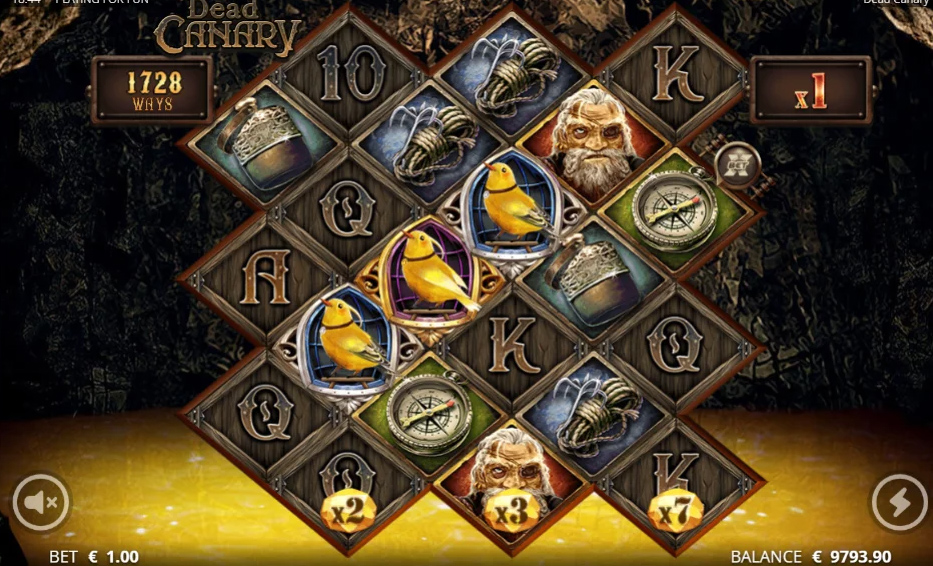 Three Bird Symbols Triggers The Dead Canary Slot Bonus