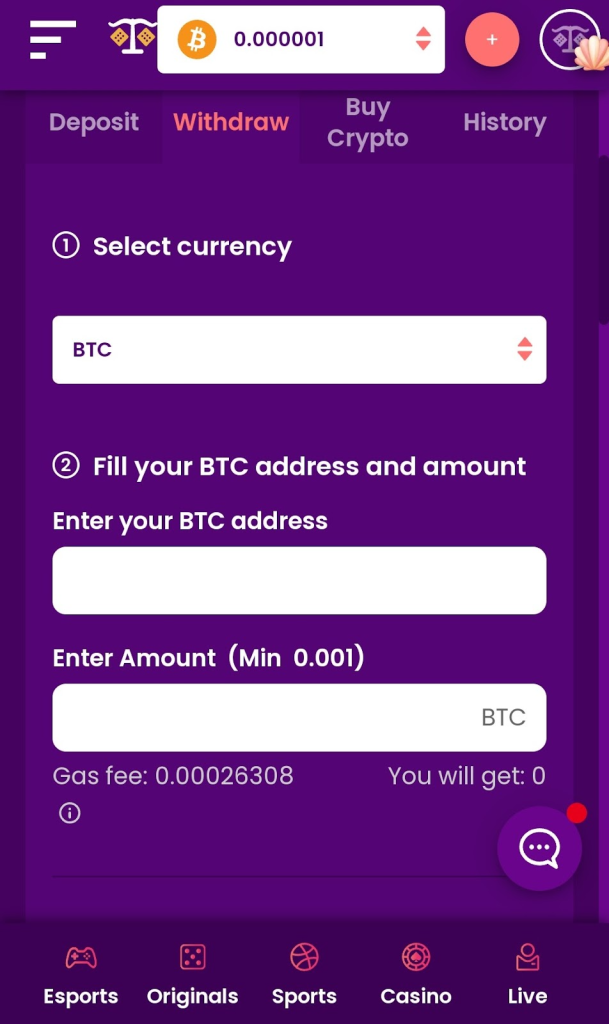 withdrawal options in trust.dice