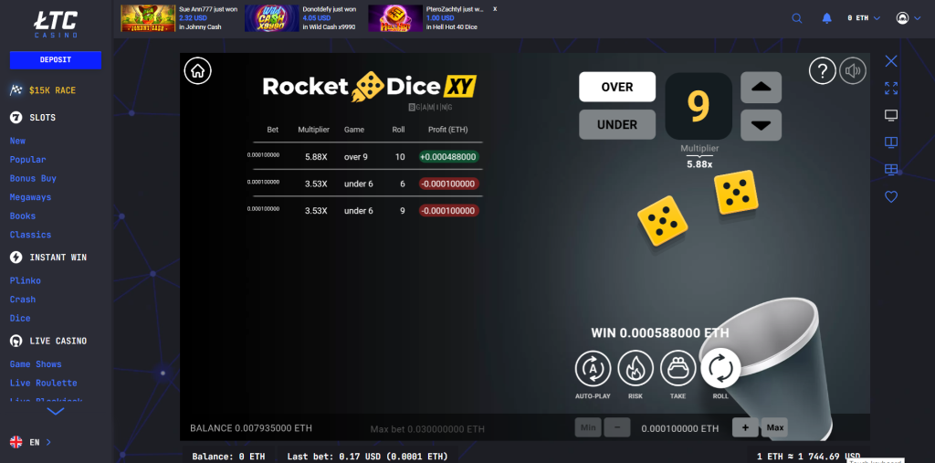 Rocket Dice Game