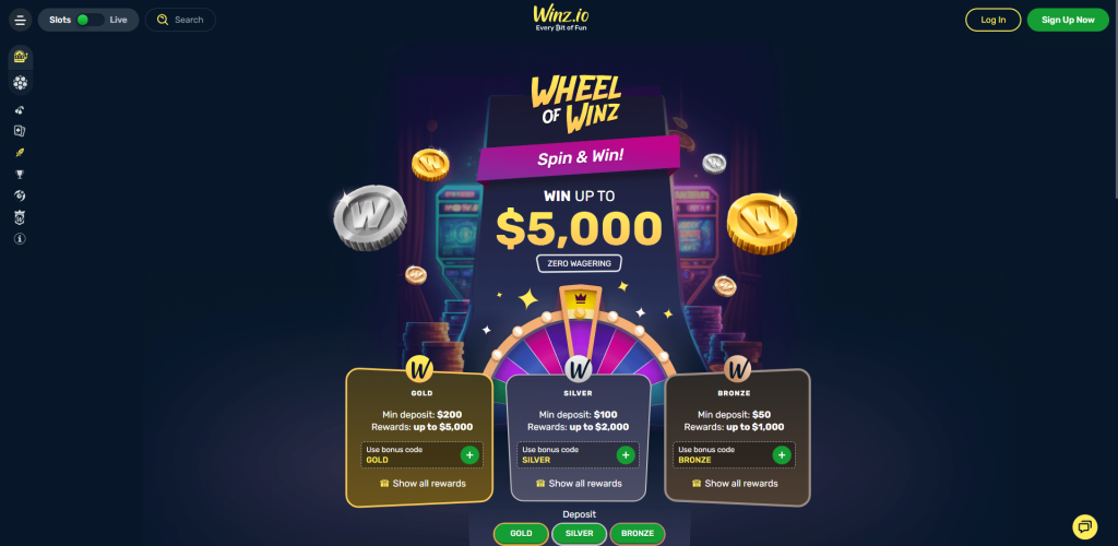 Winz.io Wheel of Fortune Promo