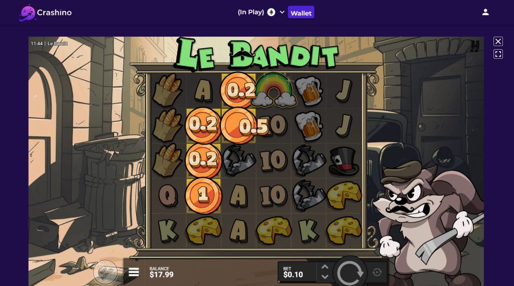 Le Bandit slot on Crashino
