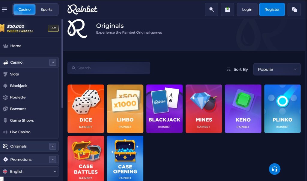 rainbet-original-games