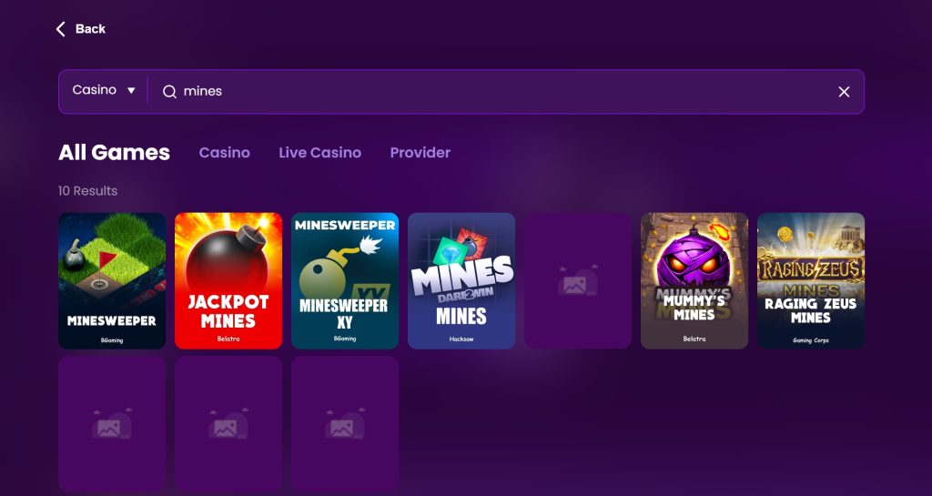TrustDice Casino offers a variety of Mines game variations, including the classics like MinesweeperXY and Hacksaw's Dare2Win Mines