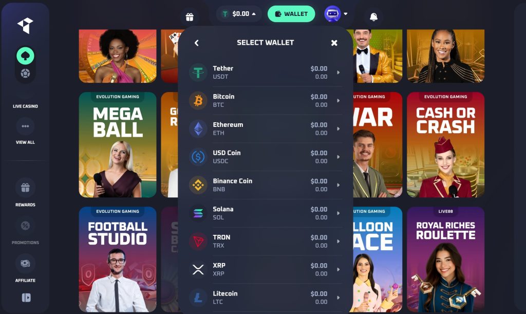 accepts over 15 cryptocurrencies