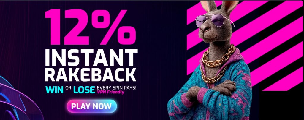 Rollchain Casino offers a fixed 12% instant rakeback for all players